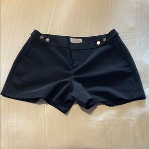 Elle Women's black High Waist Shorts